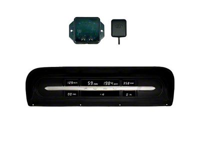 LED Digital Gauge Panel with GPS Sending Unit; White (67-72 F-100, F-250, F-350)