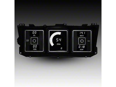 LED Digital Gauge Panel with GPS Sending Unit; White (73-79 F-100, F-150, F-250, F-350)