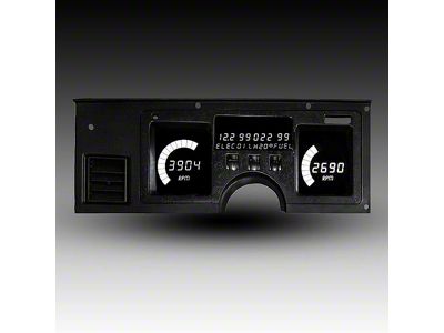 LED Digital Gauge Panel with GPS Sending Unit; White (84-89 Corvette C4)