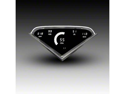 LED Digital Gauge Panel with GPS Sending Unit; White (55-59 Chevrolet/GMC Truck)