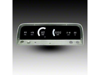 LED Digital Gauge Panel with GPS Sending Unit; White (64-66 C10, C20, K10, K20, Suburban)