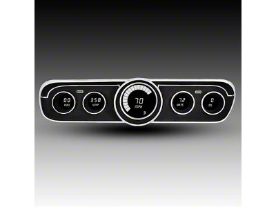 LED Digital Gauge Panel with GPS Sending Unit; White (65-66 Mustang)