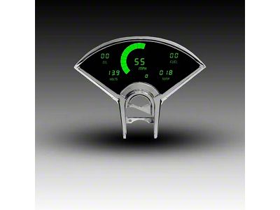 LED Digital Gauge Panel; Green (55-56 Bel Air)