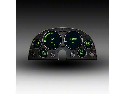 LED Digital Gauge Panel; Green (63-67 Corvette C2)