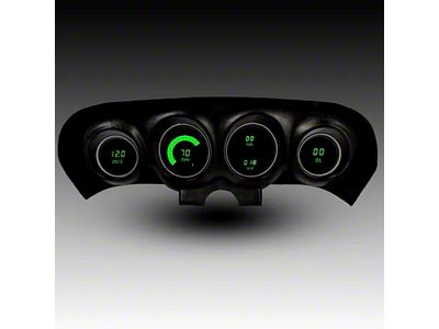 LED Digital Gauge Panel; Green (69-70 Mustang)