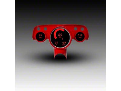LED Digital Gauge Panel; Red (1957 Bel Air)