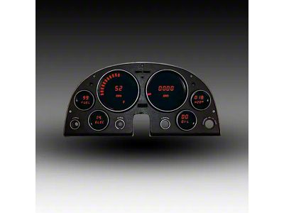LED Digital Gauge Panel; Red (63-67 Corvette C2)