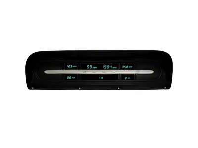 LED Digital Gauge Panel; Teal (67-72 F-100, F-250, F-350)