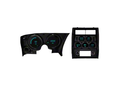 LED Digital Gauge Panel; Teal (68-77 Corvette C3)