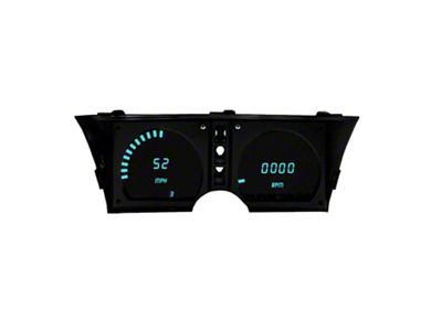 LED Digital Gauge Panel; Teal (78-82 Corvette C3)