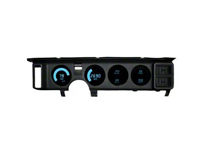 LED Digital Gauge Panel; Teal (82-90 Firebird)