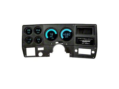 LED Digital Gauge Panel; Teal (73-87 Blazer, C10, C20, Jimmy, K10, K15, K20)