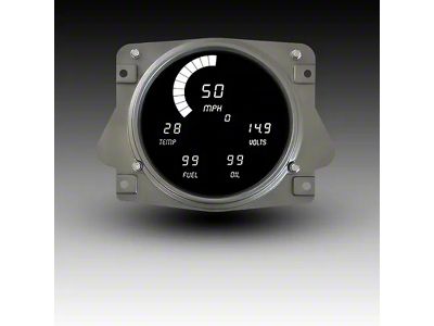 LED Digital Gauge Panel; White (66-77 Bronco)