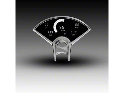 LED Digital Gauge Panel; White (55-56 Bel Air)