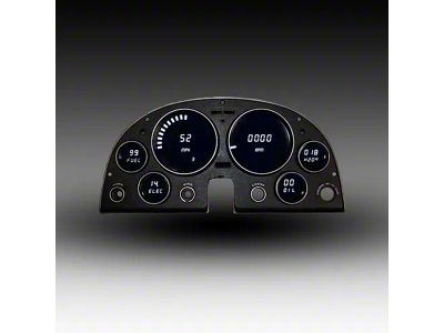 LED Digital Gauge Panel; White (63-67 Corvette C2)