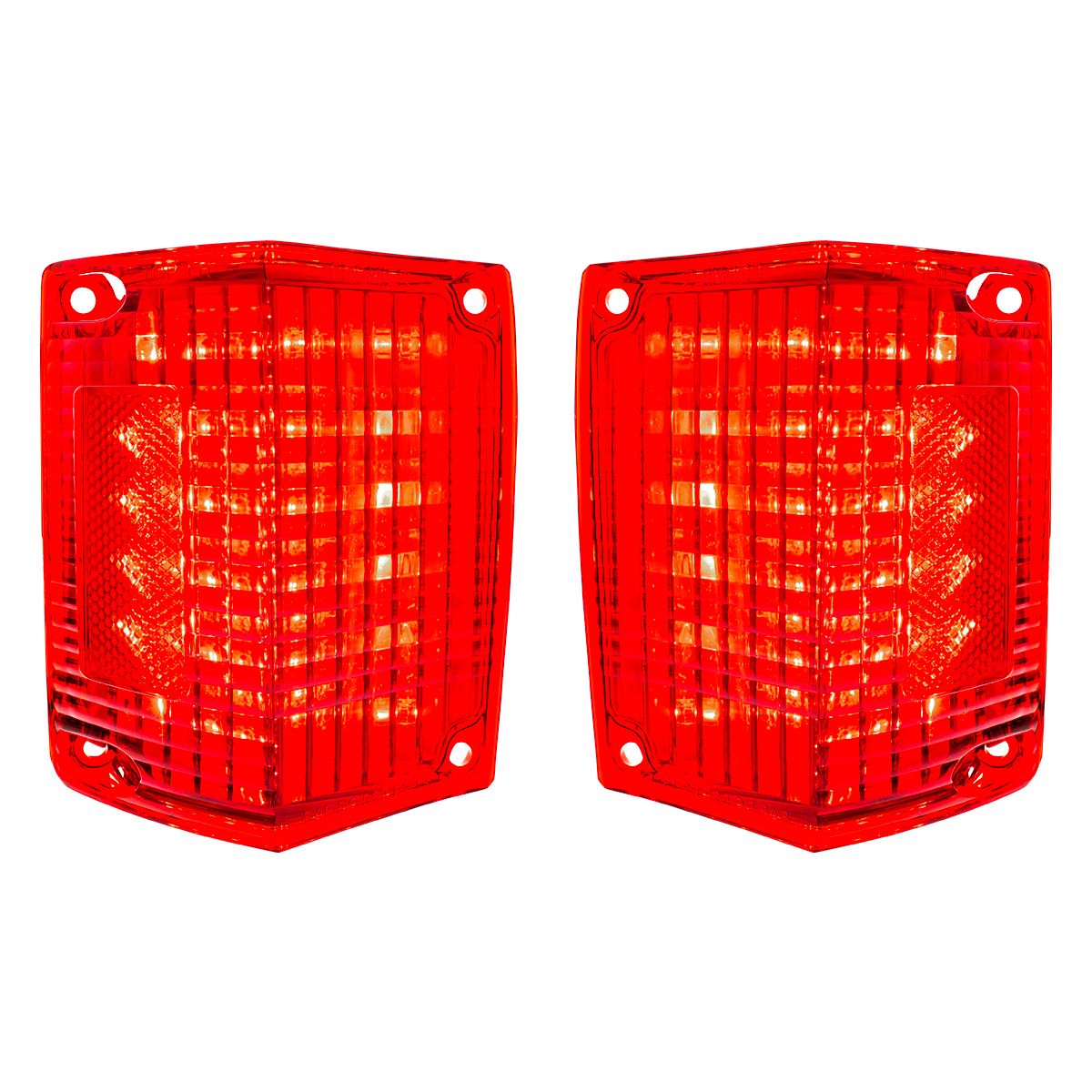 Ecklers LED Tail Lights; Red Lens (70-72 El Camino)