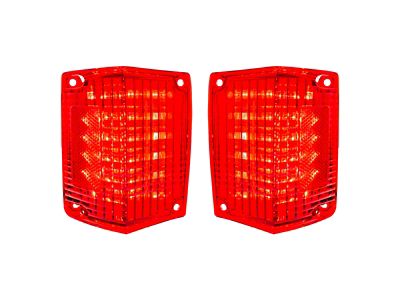 LED Tail Lights; Red Lens (70-72 El Camino)