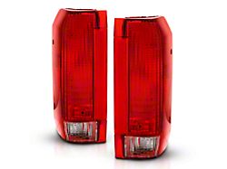 OE Style Tail Lights; Black Housing; Red/Clear Lens (92-96 Bronco)