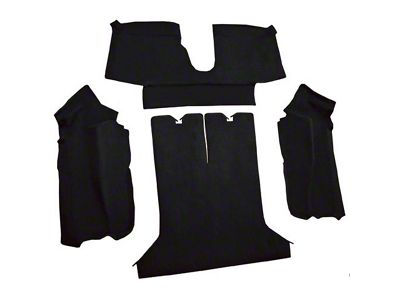 Rear Cutpile Molded Carpet; Black (84-87 Corvette C4 Coupe)