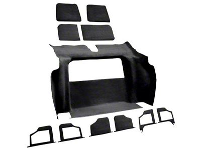 Rear Cutpile Molded Carpet; Black (79-80 Corvette C3 w/ 2-Compartment Doors)