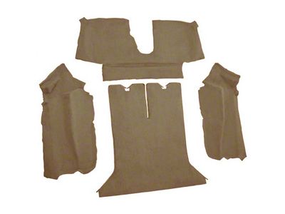 Rear Cutpile Molded Carpet; Cognac (90-93 Corvette C4 Coupe w/ 2 Door Latches)