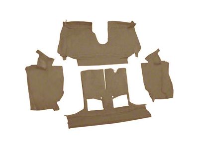 Rear Cutpile Molded Carpet; Cognac (92-93 Corvette C4 Convertible w/ 1 Door Latch)