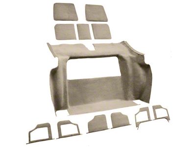 Rear Cutpile Molded Carpet; Doeskin/Camel Tan (1979 Corvette C3 w/ 3-Compartment Doors)