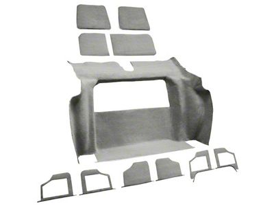 Rear Cutpile Molded Carpet; Gray/Oyster (79-80 Corvette C3 w/ 2-Compartment Doors)