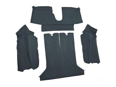 Rear Cutpile Molded Carpet with Heel Pad; Blue (84-87 Corvette C4 Coupe)