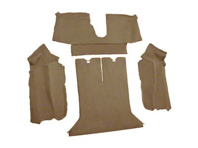 Rear Cutpile Molded Carpet with Heel Pad; Cognac (88-89 Corvette C4 Coupe)