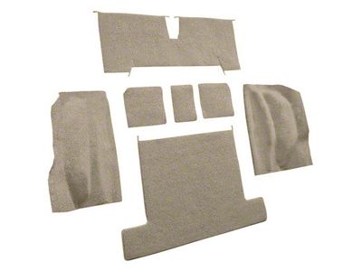 Rear Cutpile Molded Carpet with Heel Pad; Doeskin/Camel Tan (1977 Corvette C3)