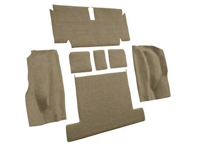 Rear Cutpile Molded Carpet with Heel Pad; Medium Saddle (71-75 Corvette C3 Coupe)