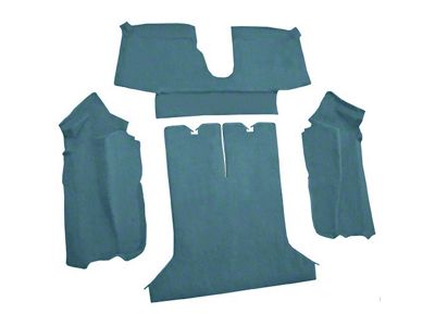Rear Cutpile Molded Carpet with Heel Pad; Metallic Blue (84-87 Corvette C4 Coupe)