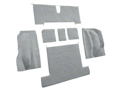 Rear Cutpile Molded Carpet with Heel Pad; Smoke Gray (1977 Corvette C3)