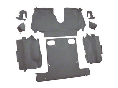 Rear Cutpile Molded Carpet with Heel Pad; Smoke (86-89 Corvette C4 Convertible)