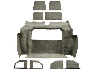 Rear Cutpile Molded Carpet with Mass Backing; Beige (1982 Corvette C3 Collector's Edition)