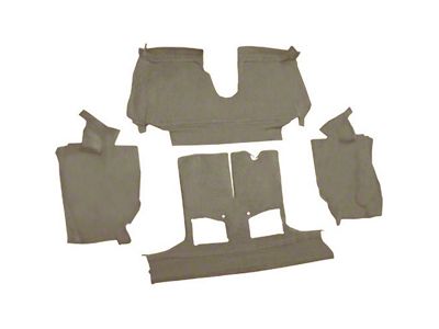 Rear Cutpile Molded Carpet; Medium Beige (94-96 Corvette C4 Convertible)