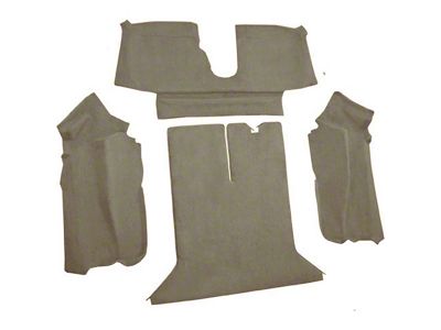 Rear Cutpile Molded Carpet; Medium Beige (92-93 Corvette C4 Coupe)