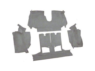 Rear Cutpile Molded Carpet; Medium Gray/Pewter (90-93 Corvette C4 Convertible w/ 2 Door Latches)