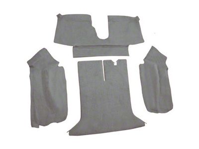 Rear Cutpile Molded Carpet; Medium Gray/Pewter (94-96 Corvette C4 Coupe)