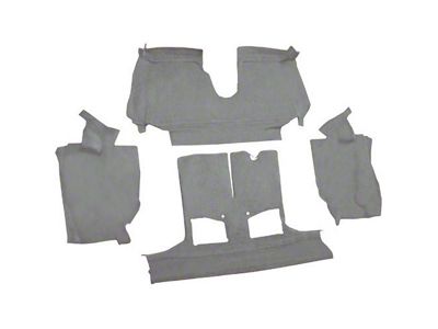 Rear Cutpile Molded Carpet; Medium Gray/Pewter (94-96 Corvette C4 Convertible)