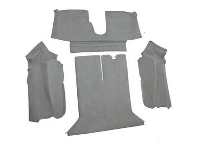 Rear Cutpile Molded Carpet; Medium Gray/Pewter (92-93 Corvette C4 Coupe)