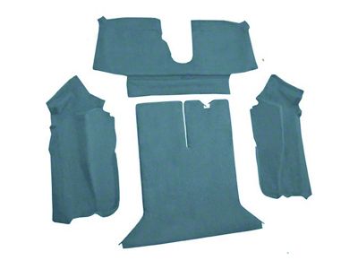 Rear Cutpile Molded Carpet; Metallic Blue (92-93 Corvette C4 Coupe)