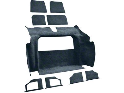 Rear Cutpile Molded Carpet; Midnight Blue (81-82 Corvette C3)