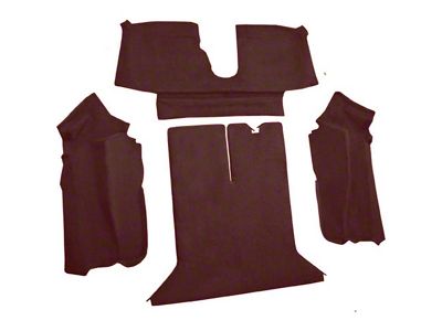 Rear Cutpile Molded Carpet; Ruby Red (92-93 Corvette C4 Coupe)