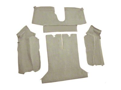 Rear Cutpile Molded Carpet; Saddle/Biscuit (84-87 Corvette C4 Coupe)