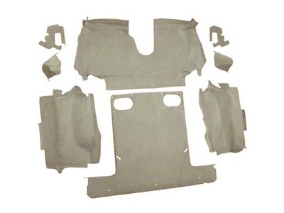 Rear Cutpile Molded Carpet; Saddle/Biscuit (86-89 Corvette C4 Convertible)