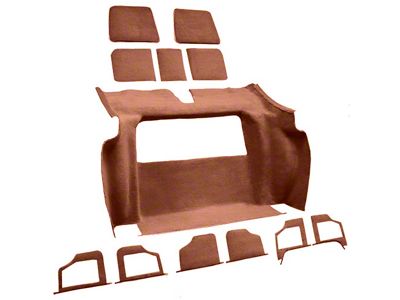 Rear Cutpile Molded Carpet; Saffron (1978 Corvette C3)