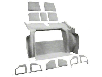 Rear Cutpile Molded Carpet; Silver (1978 Corvette C3)