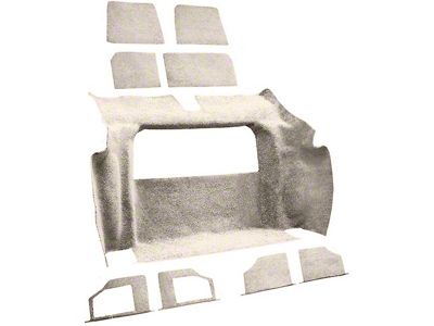 Rear Cutpile Molded Carpet; Silver (81-82 Corvette C3)